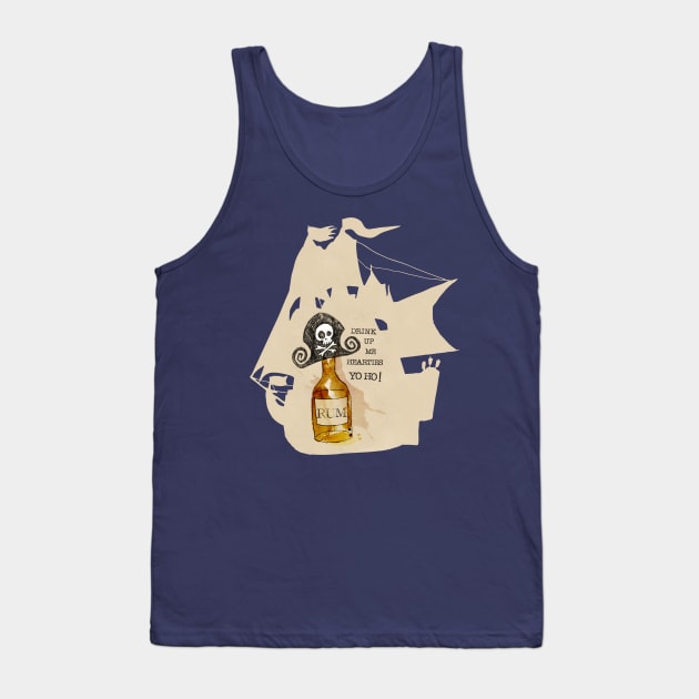 Drink Up Me Hearties Yo-Ho Tank Top by djrbennett